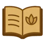 Ayurveda knowledge and wisdom icon.